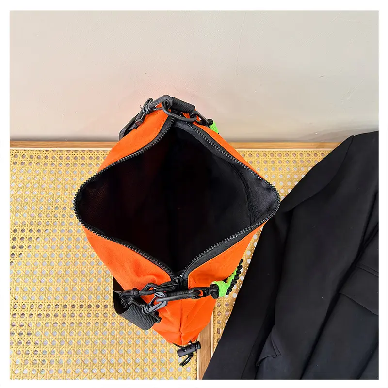 2026 Women Canvas Crossbody Bag Orange Green Embroidery — feature 21
