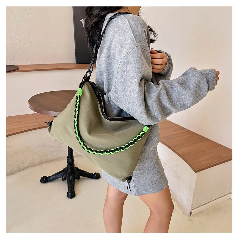 2026 Women Canvas Crossbody Bag Orange Green Embroidery — feature 24