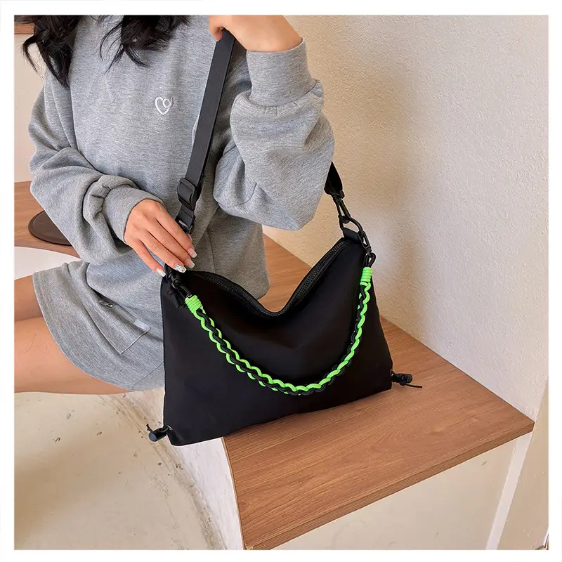 2026 Women Canvas Crossbody Bag Orange Green Embroidery — feature 26