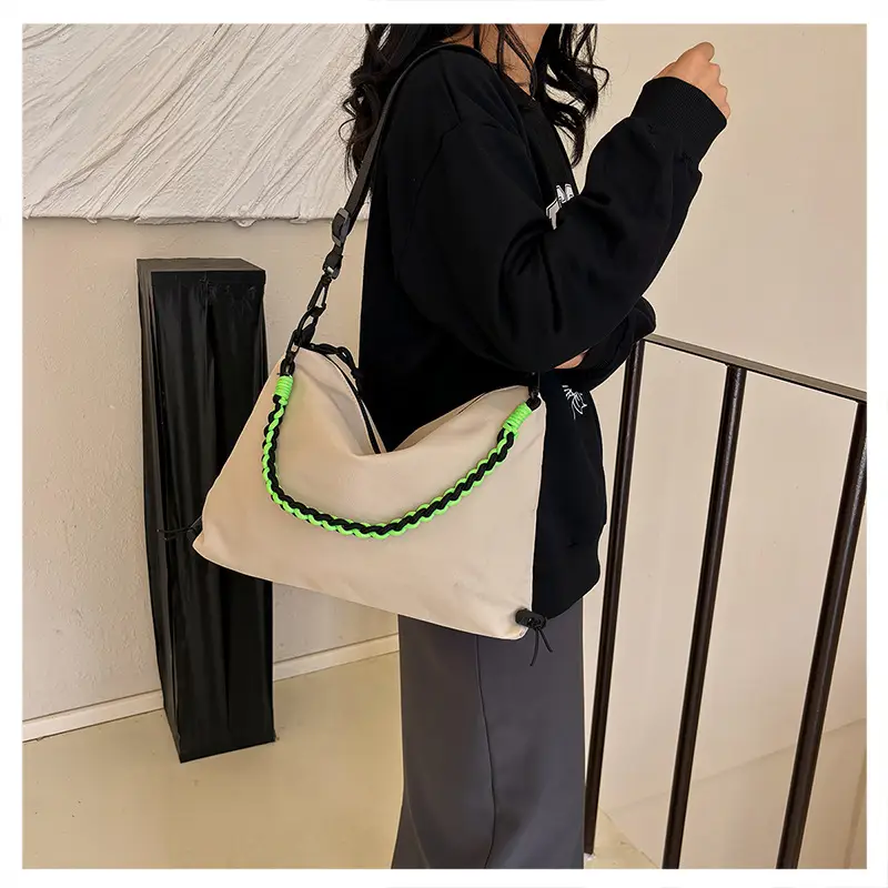 2026 Women Canvas Crossbody Bag Orange Green Embroidery — feature 31