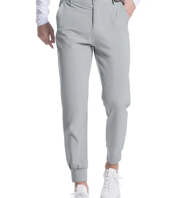 Men's Black Elastic Jogging Slim Trousers Four Season — feature 11