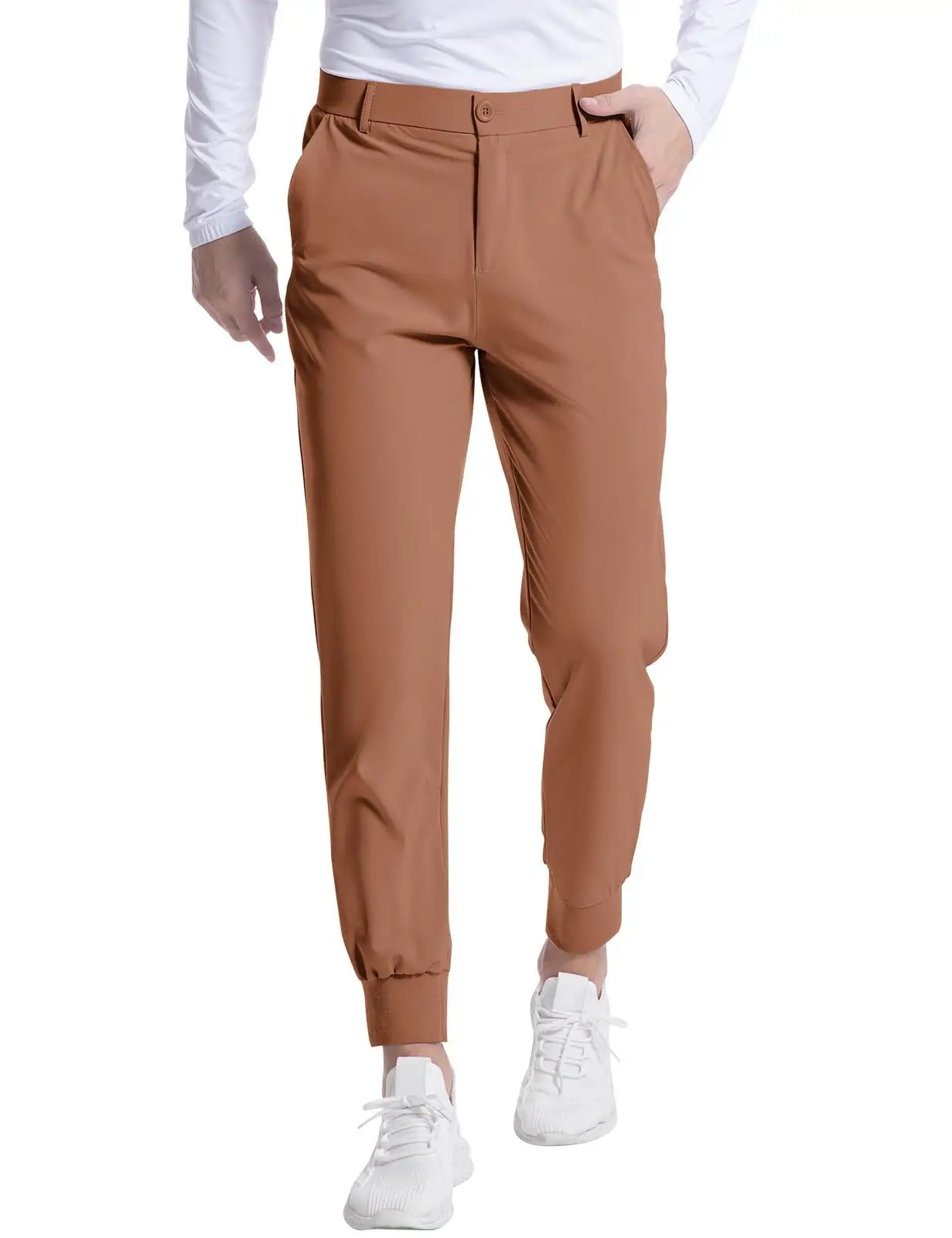 Men's Black Elastic Jogging Slim Trousers Four Season