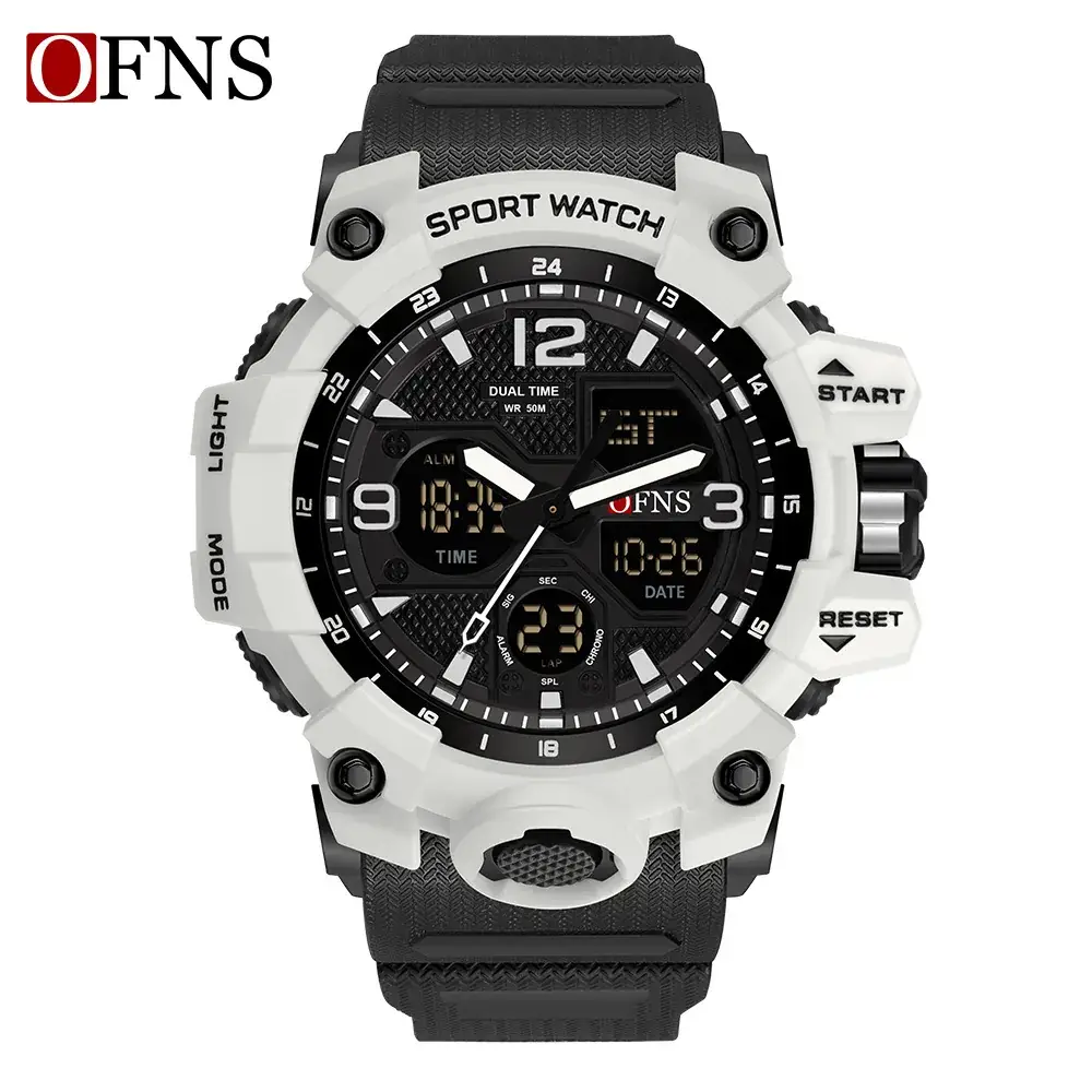 Men's Military Style Chronograph Watch with Patch & Bracelet