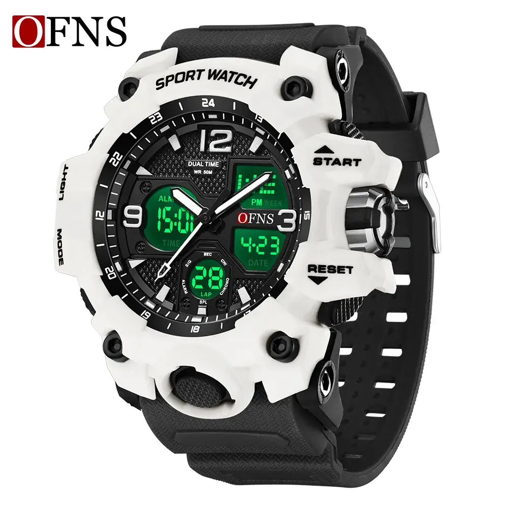 Men's Military Style Chronograph Watch with Patch & Bracelet