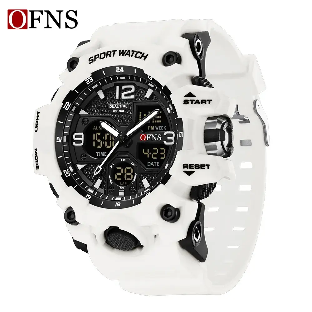 Men's Military Style Chronograph Watch with Patch & Bracelet