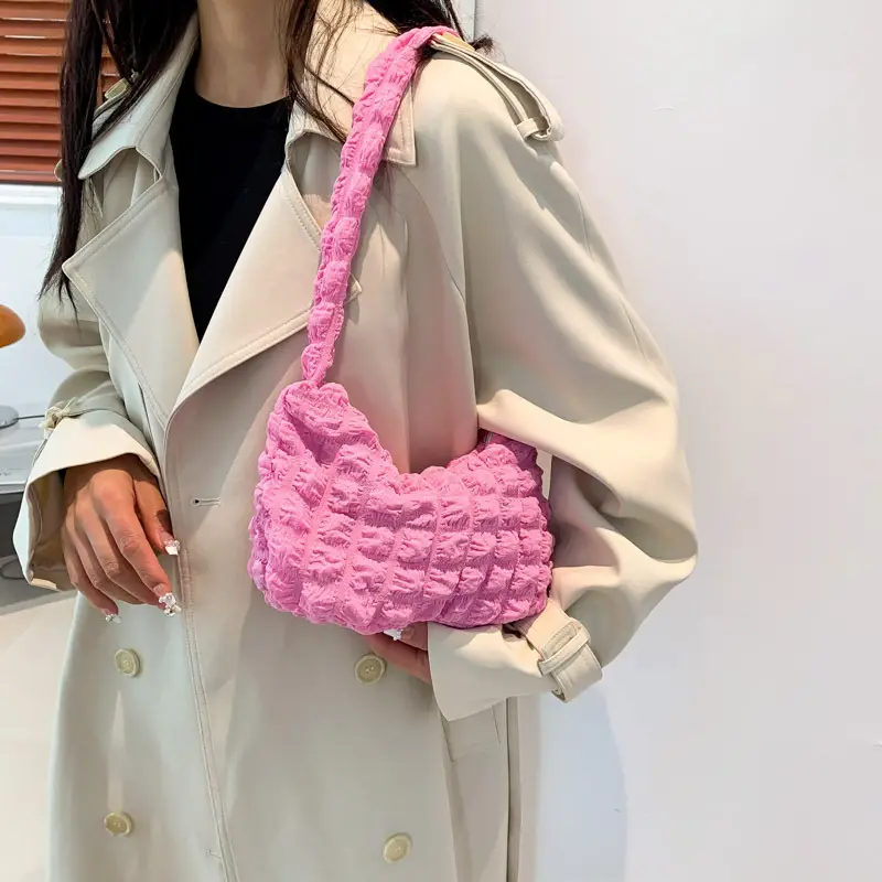 Cloud Puff Bag Girl Fashion Pleated Shoulder Bag - Image 8