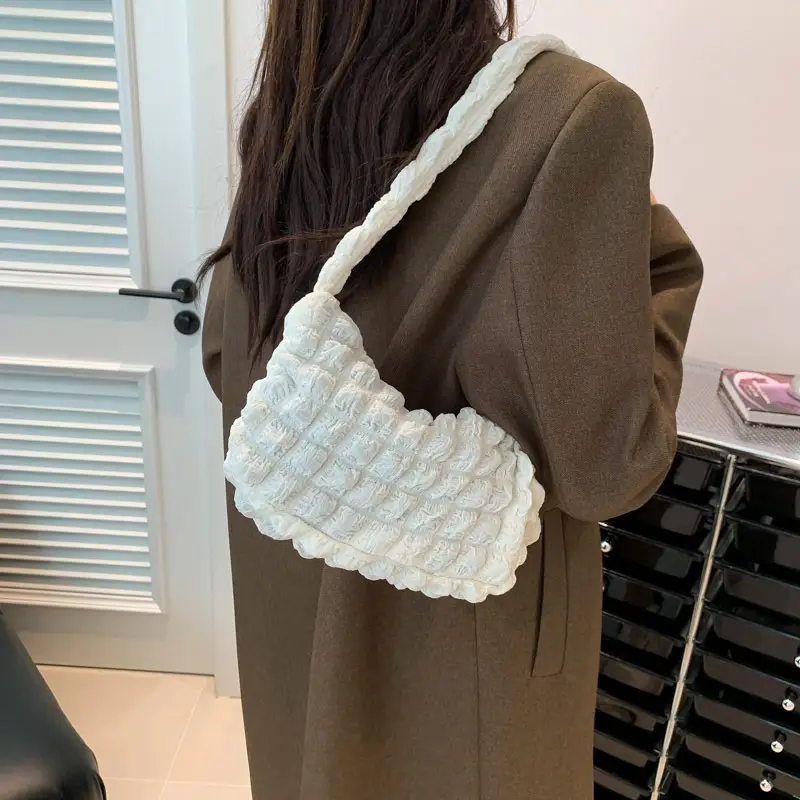 Cloud Puff Bag Girl Fashion Pleated Shoulder Bag - Image 9