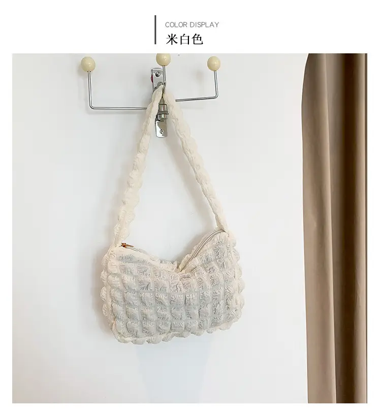 Cloud Puff Bag Girl Fashion Pleated Shoulder Bag — feature 10
