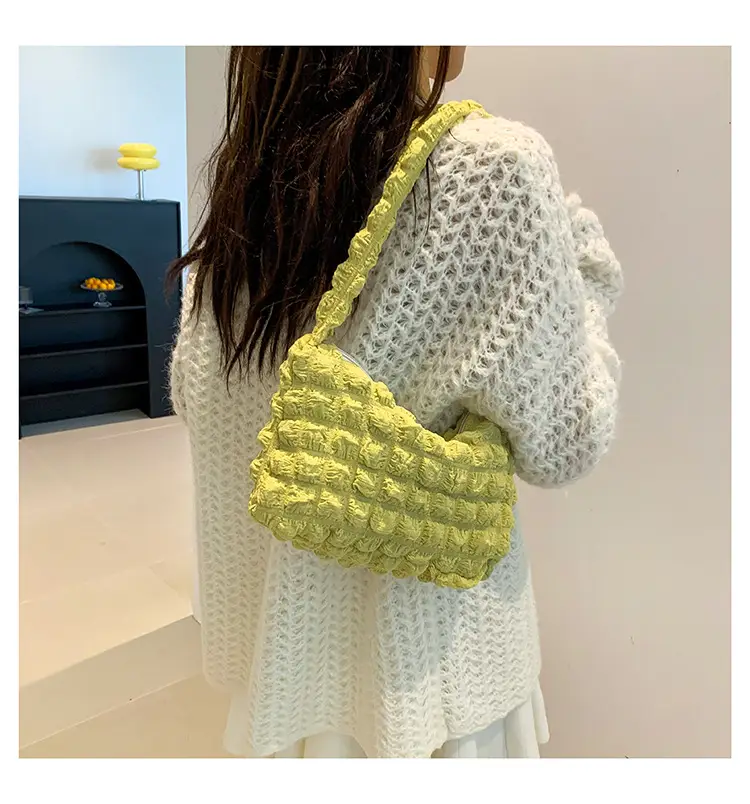Cloud Puff Bag Girl Fashion Pleated Shoulder Bag — feature 24