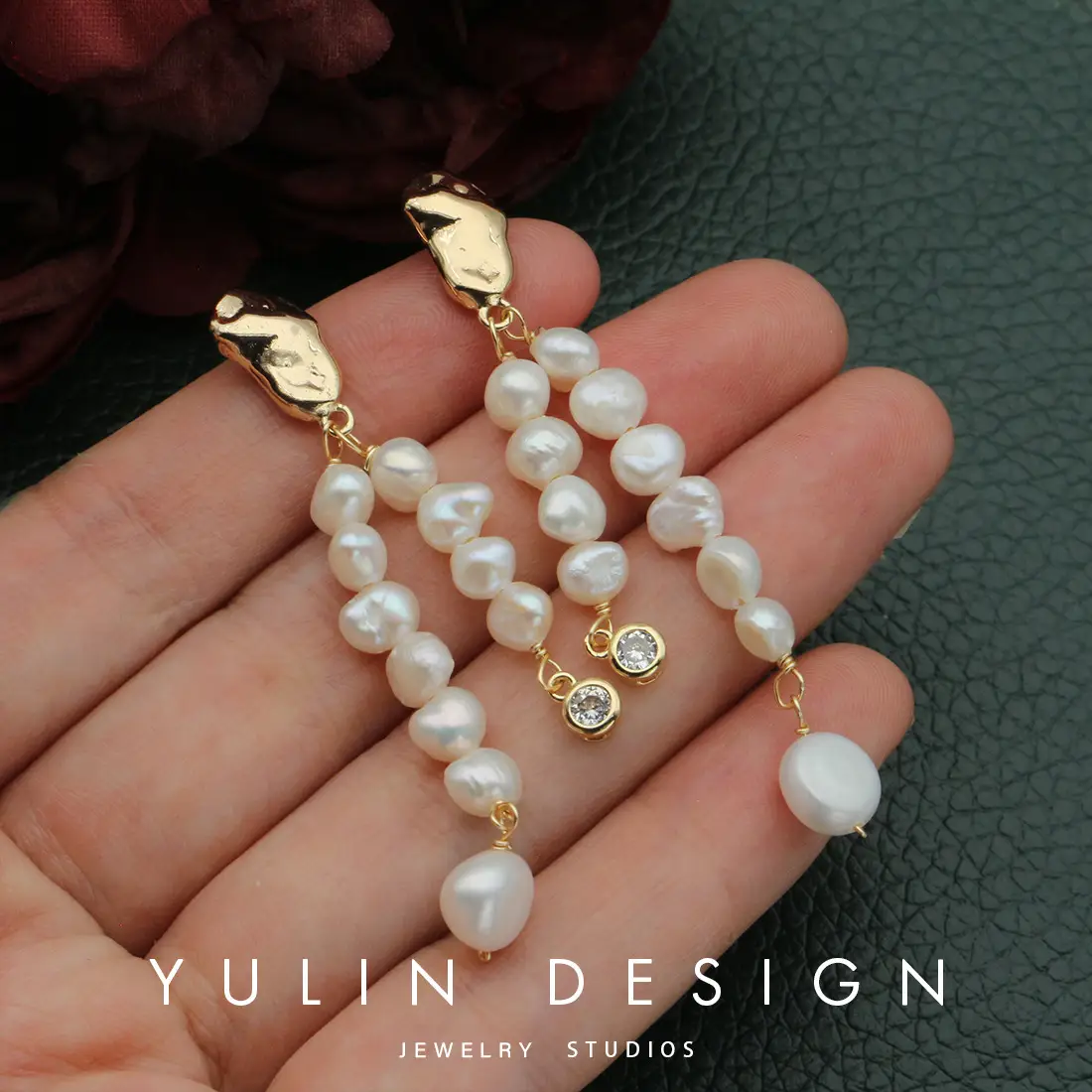 Natural Pearl Tassel Earrings for Women - Image 3