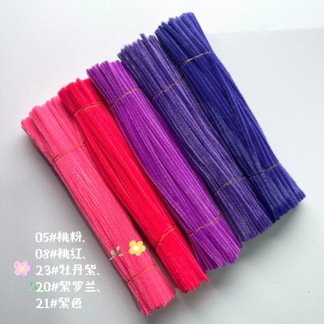 Twisted stick macaron color super dense handmade wool strips Children diy educational toys art bouquet material package wholesale
