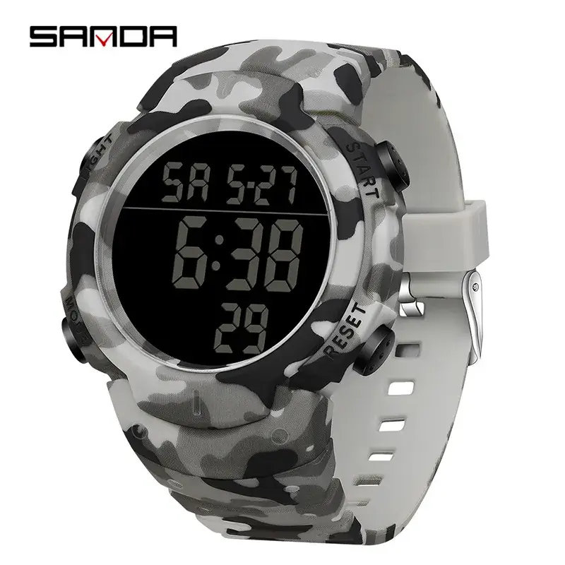 Military Camo Digital Watch for Men Women Drop Proof Waterproof