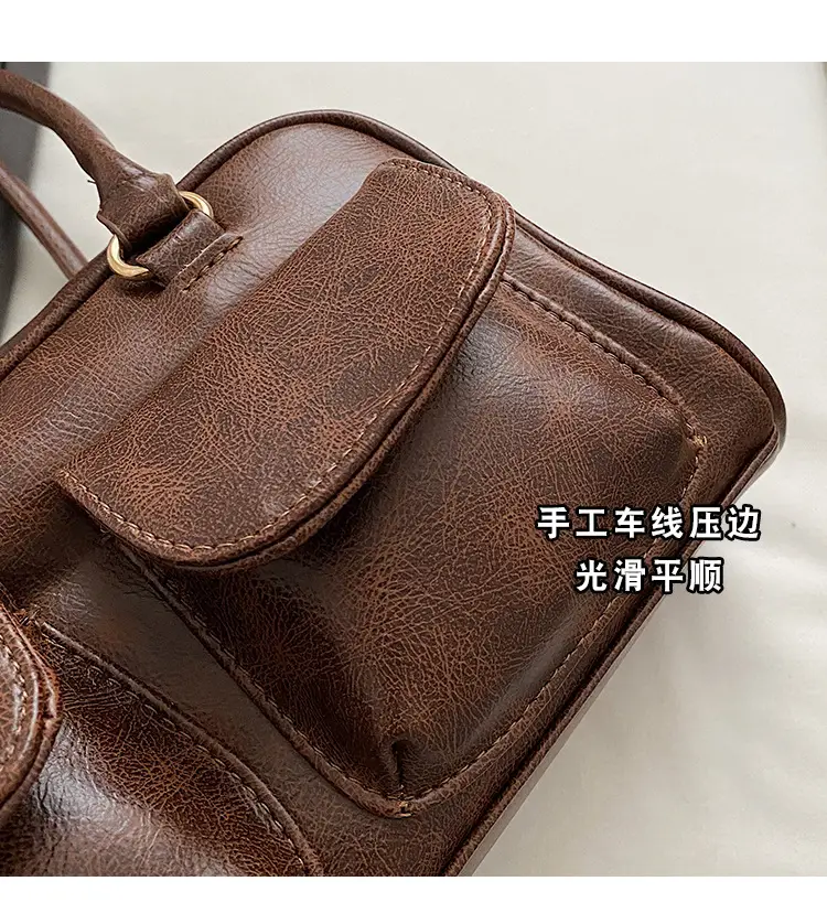 Retro Black Shoulder Bag Women 2024 New High-End Textured — feature 1
