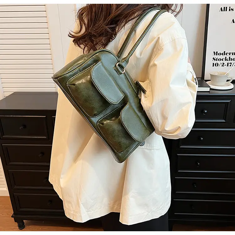 Retro Black Shoulder Bag Women 2024 New High-End Textured — feature 14