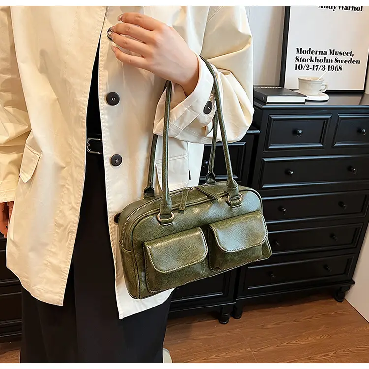 Retro Black Shoulder Bag Women 2024 New High-End Textured — feature 20
