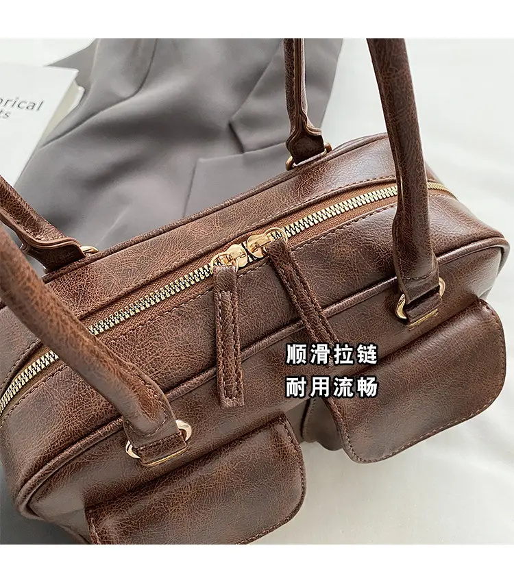 Retro Black Shoulder Bag Women 2024 New High-End Textured — feature 4