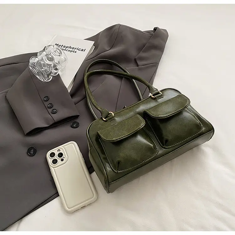 Retro Black Shoulder Bag Women 2024 New High-End Textured — feature 6