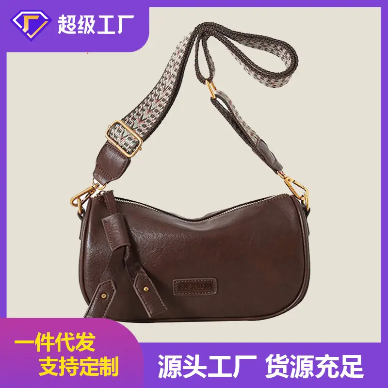 Women's 2023 PU Leather Crossbody Bag Brown - Image 3