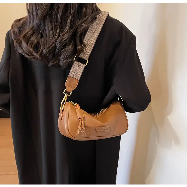 Women's 2023 PU Leather Crossbody Bag Brown — feature 12