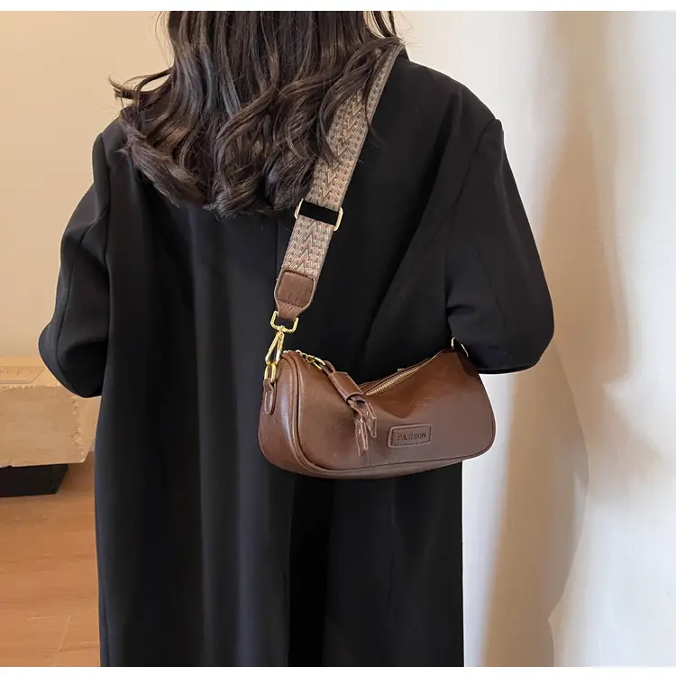 Women's 2023 PU Leather Crossbody Bag Brown — feature 15