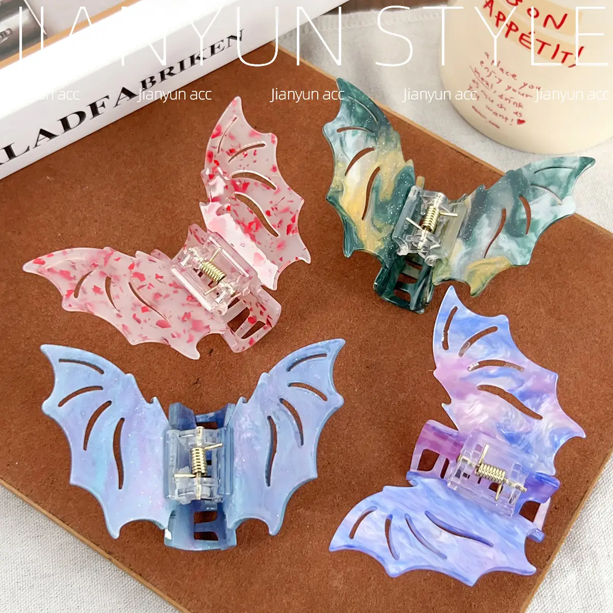 Gothic Style Bat Acrylic Hair Clip for Women - Image 10