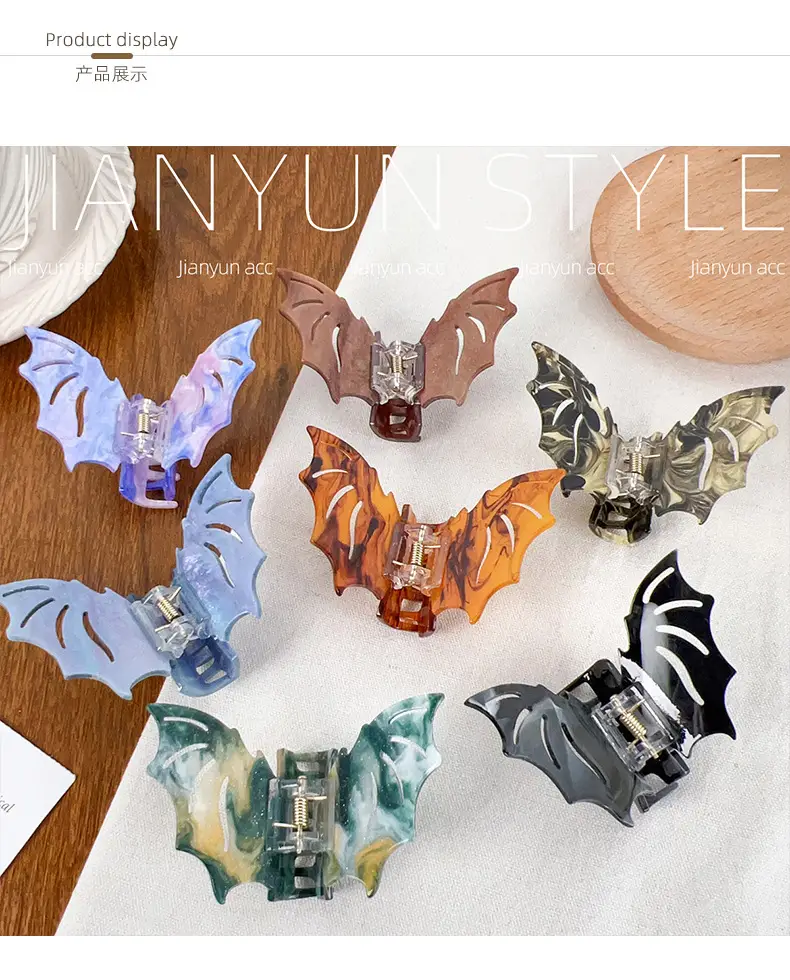 Gothic Style Bat Acrylic Hair Clip for Women — feature 6
