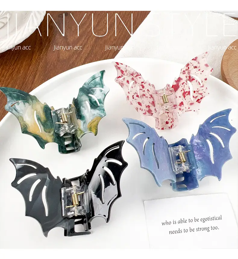 Gothic Style Bat Acrylic Hair Clip for Women — feature 7