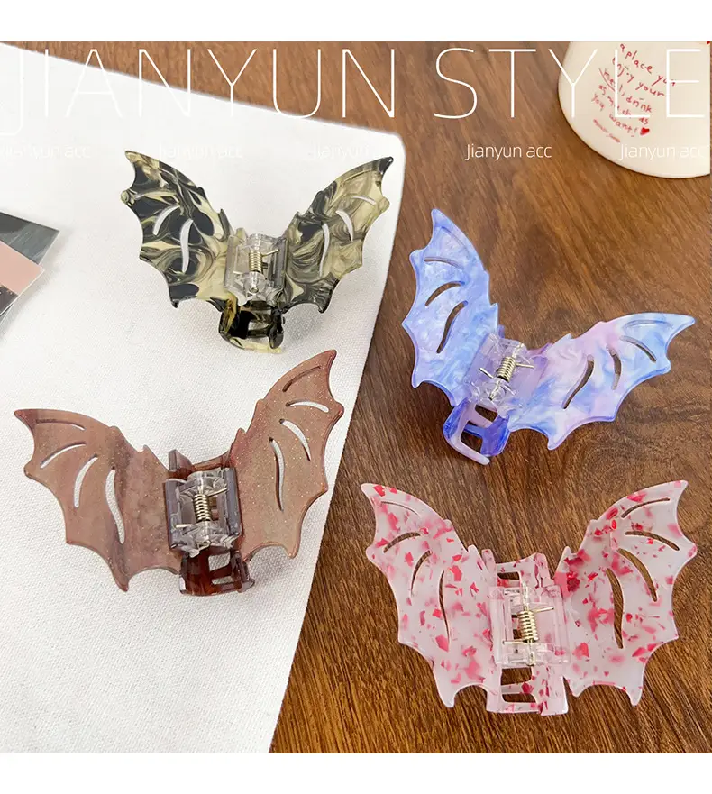Gothic Style Bat Acrylic Hair Clip for Women — feature 8