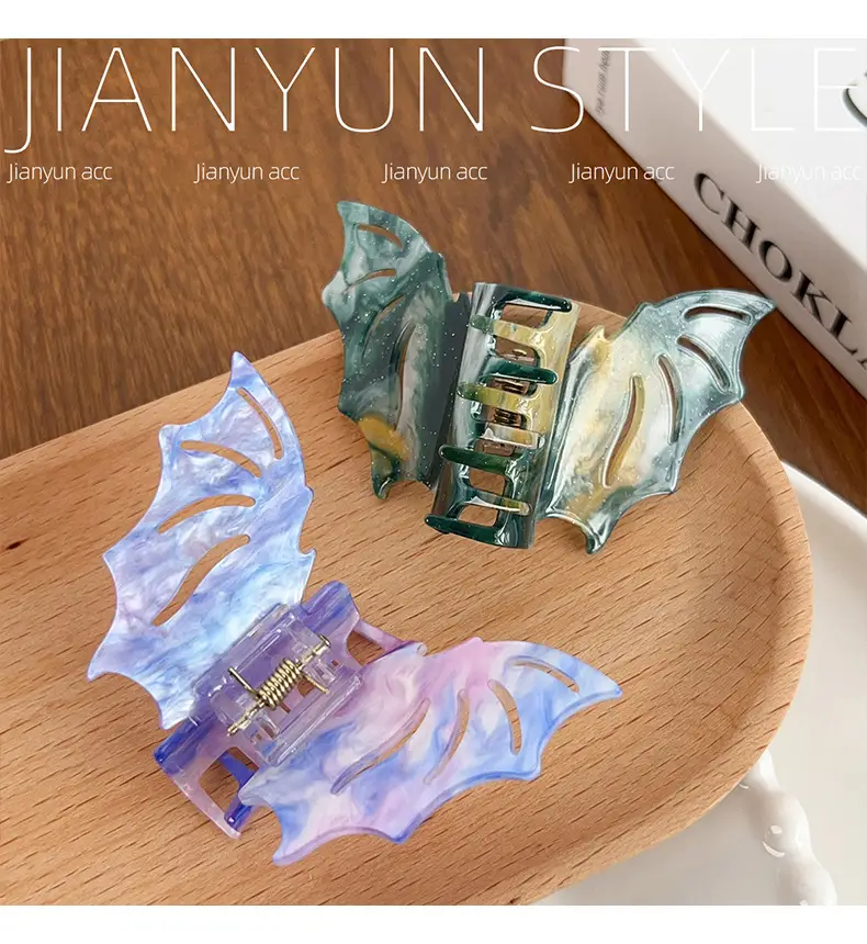 Gothic Style Bat Acrylic Hair Clip for Women — feature 9