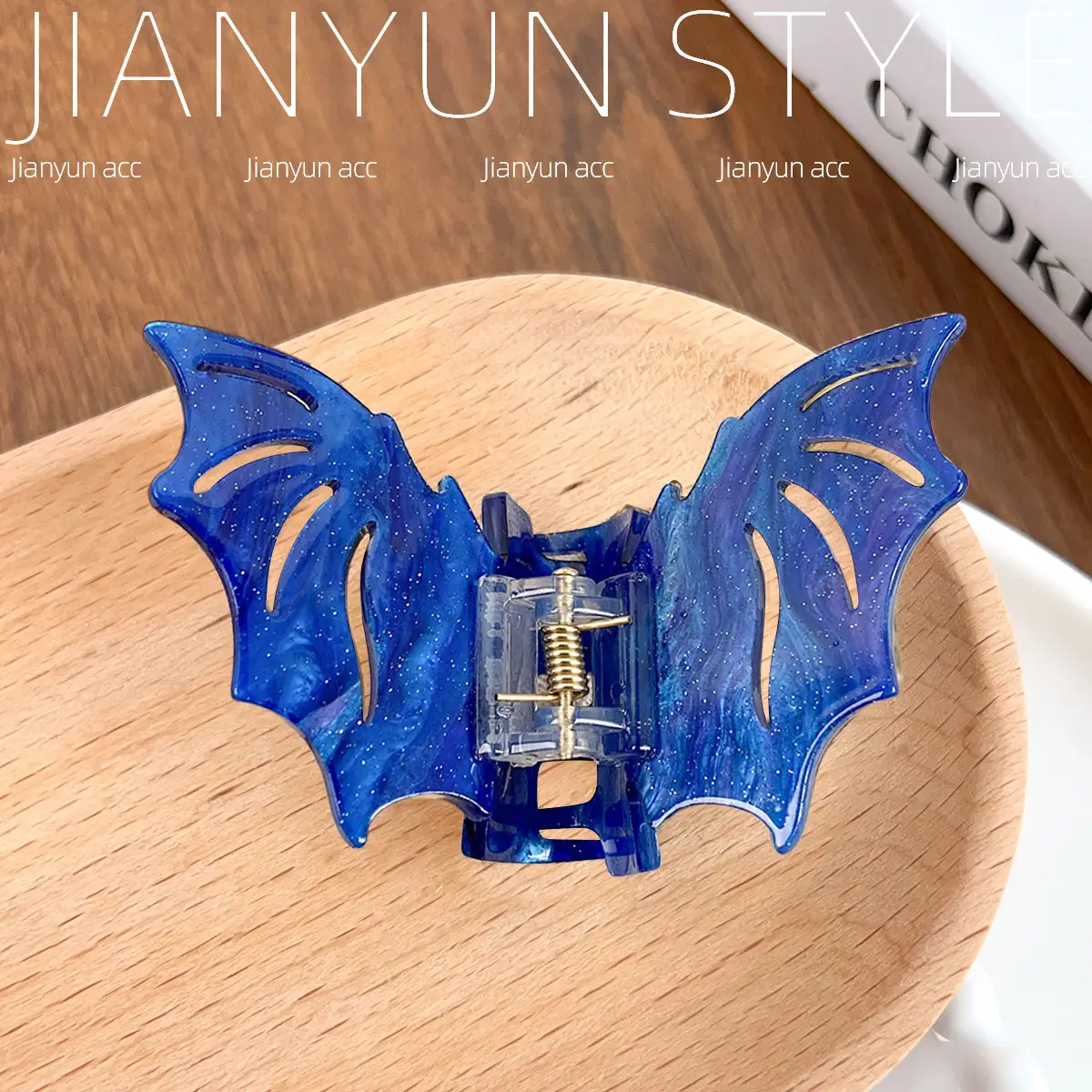 Gothic Style Bat Acrylic Hair Clip for Women - Image 2