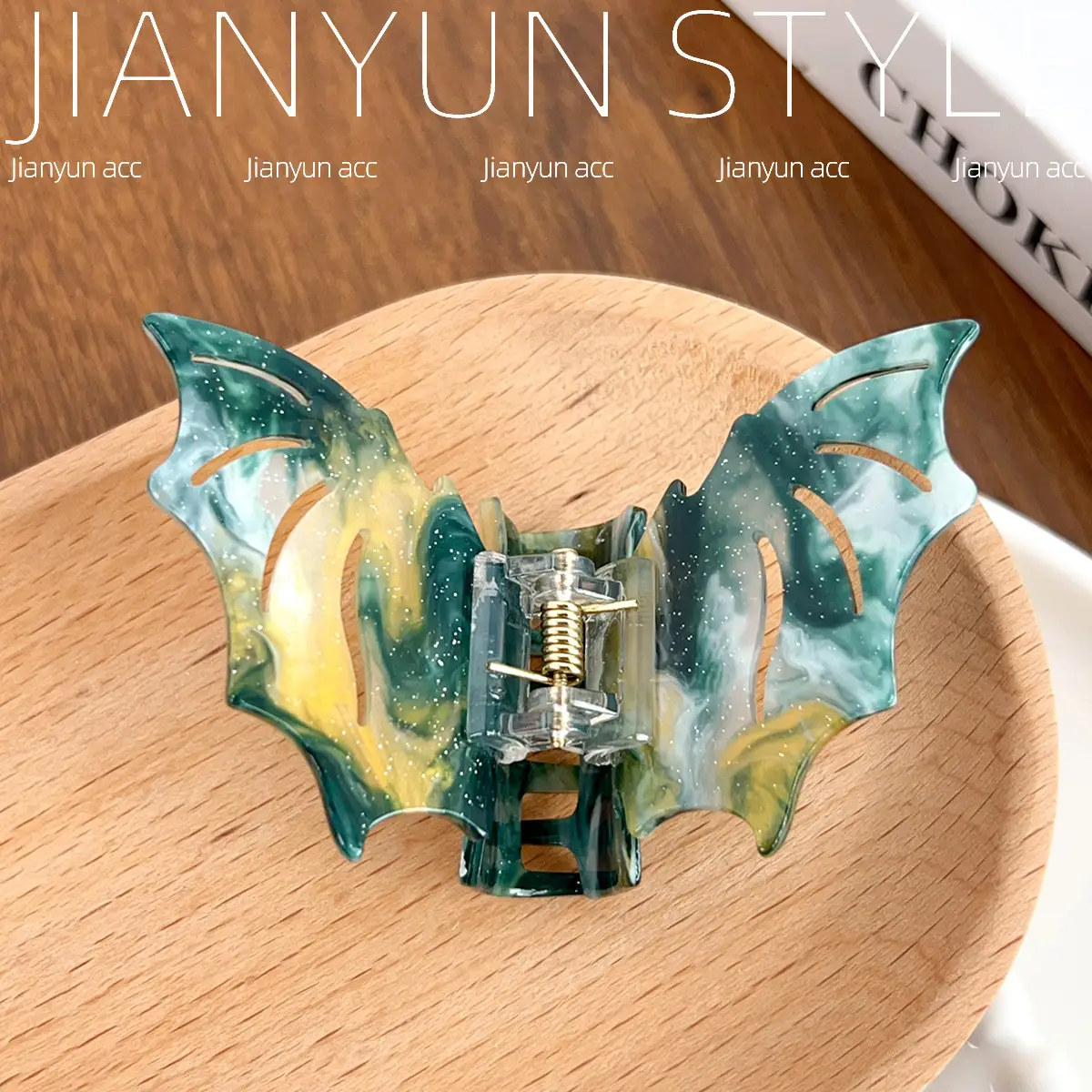 Gothic Style Bat Acrylic Hair Clip for Women - Image 3