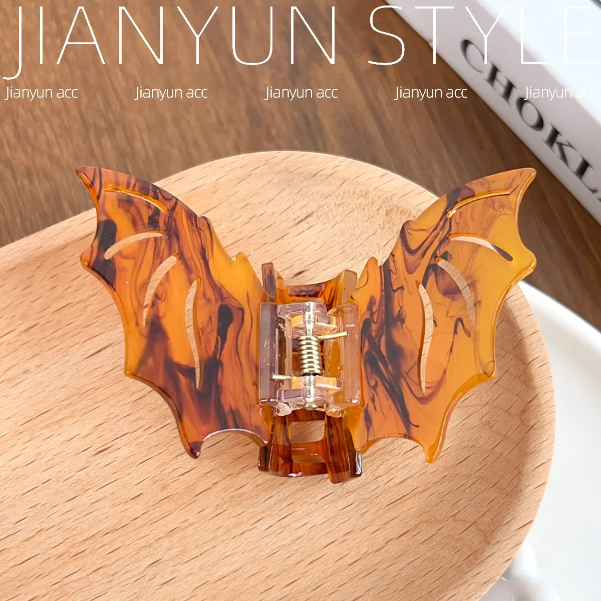 Gothic Style Bat Acrylic Hair Clip for Women - Image 7