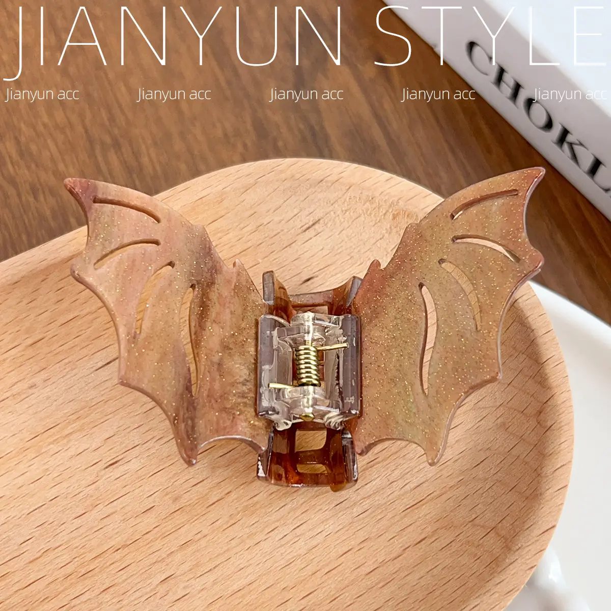 Gothic Style Bat Acrylic Hair Clip for Women - Image 9