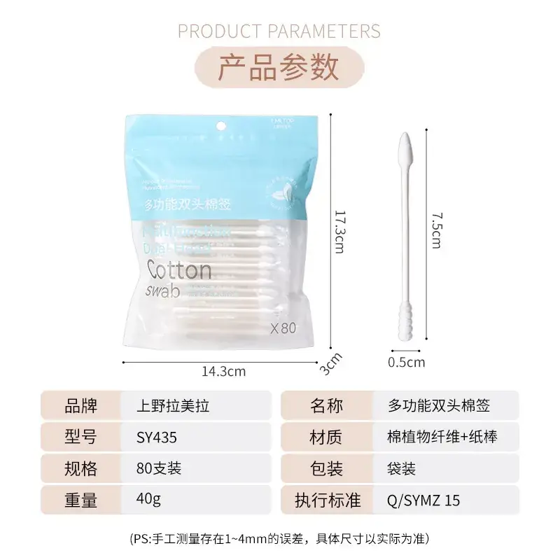 LMLTOP Cotton Swabs Pointed Spiral Head Disposable Makeup Cleaning - Image 4
