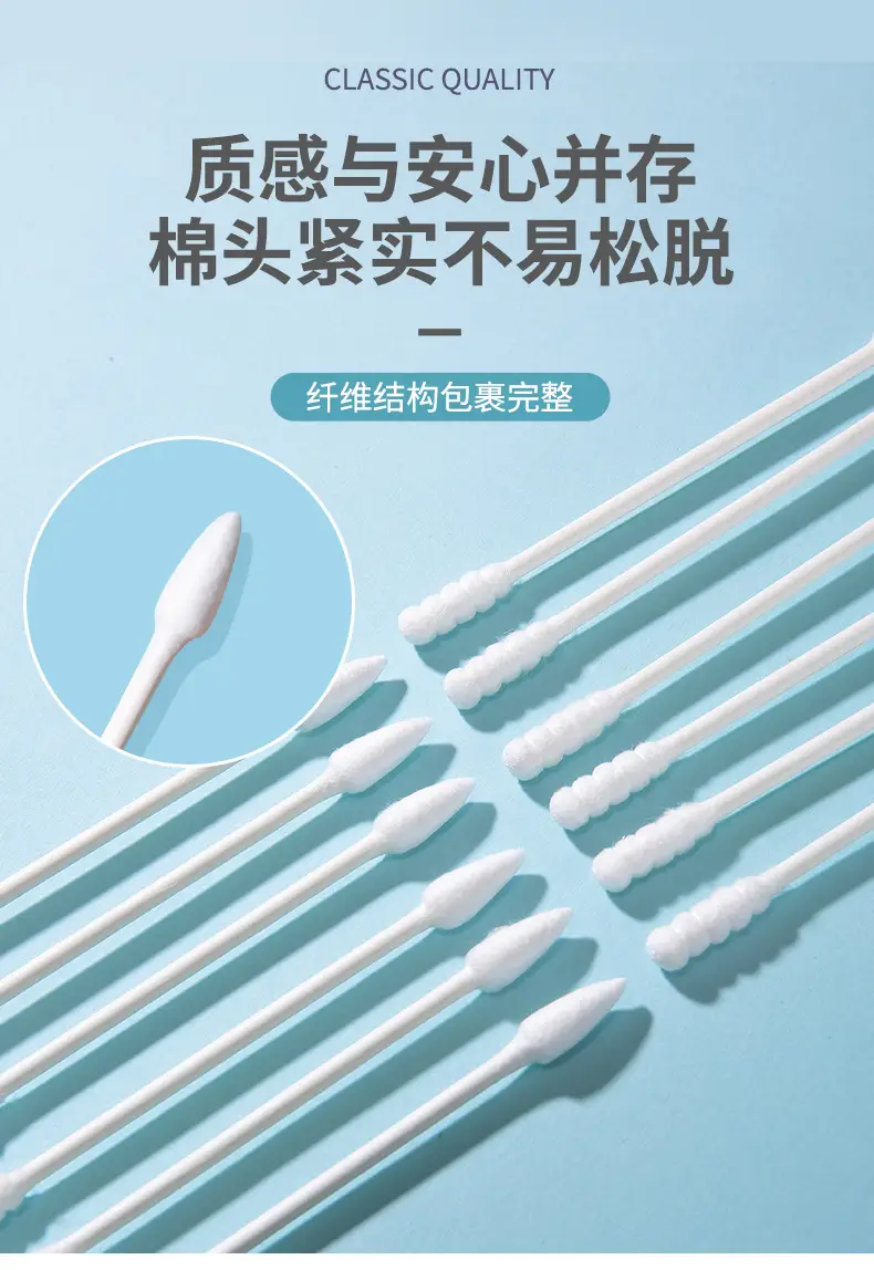 LMLTOP Cotton Swabs Pointed Spiral Head Disposable Makeup Cleaning — feature 5