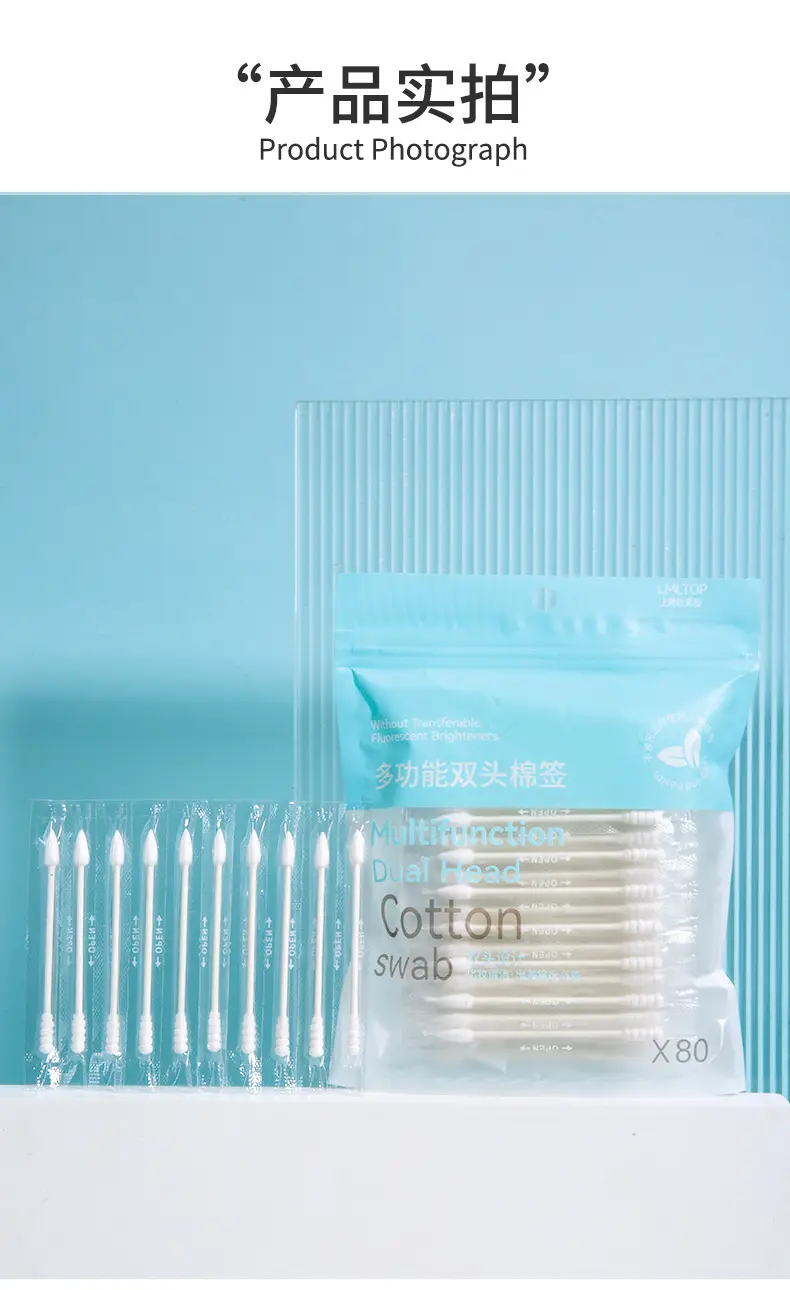 LMLTOP Cotton Swabs Pointed Spiral Head Disposable Makeup Cleaning — feature 8