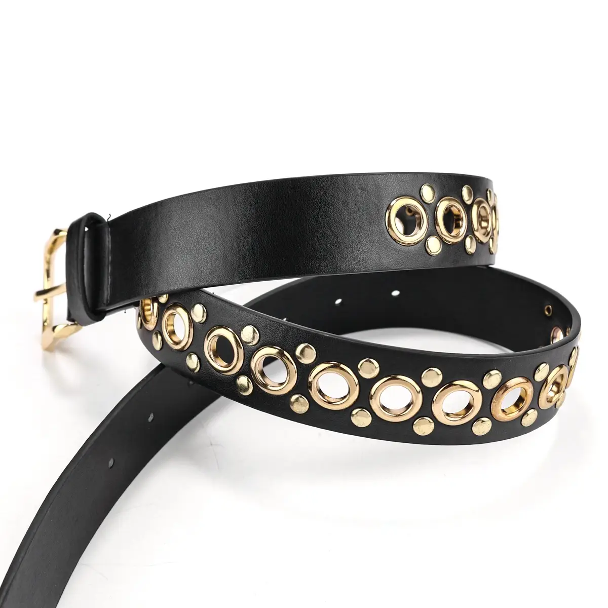 Black Gold Buckle Women's Belt for Casual Wear — feature 12