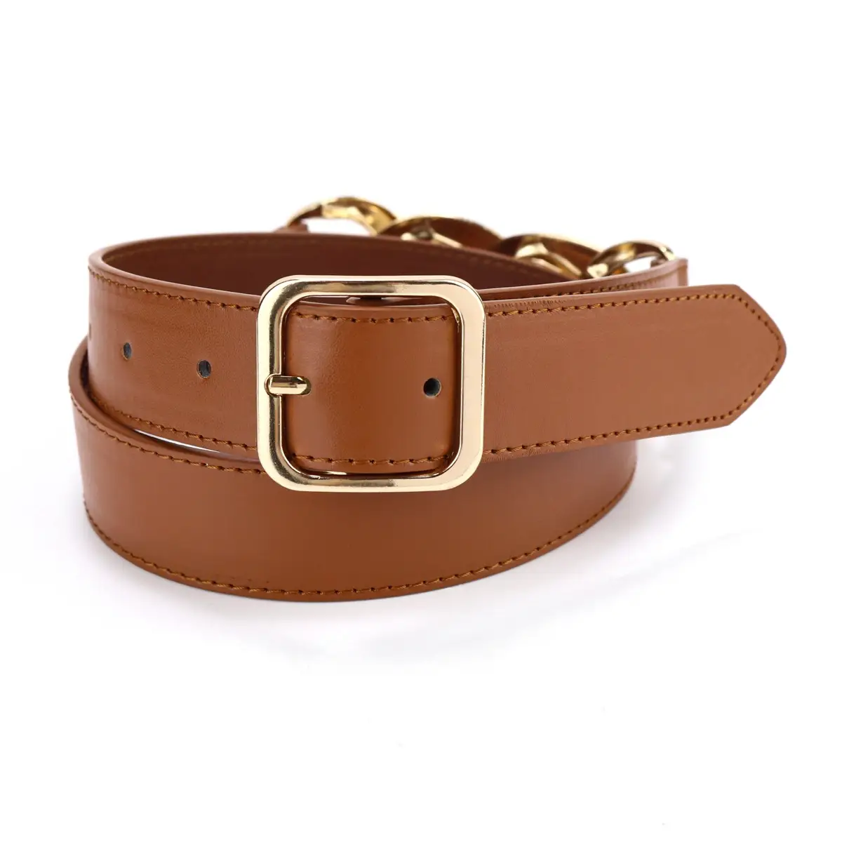 Black Gold Buckle Women's Belt for Casual Wear — feature 14