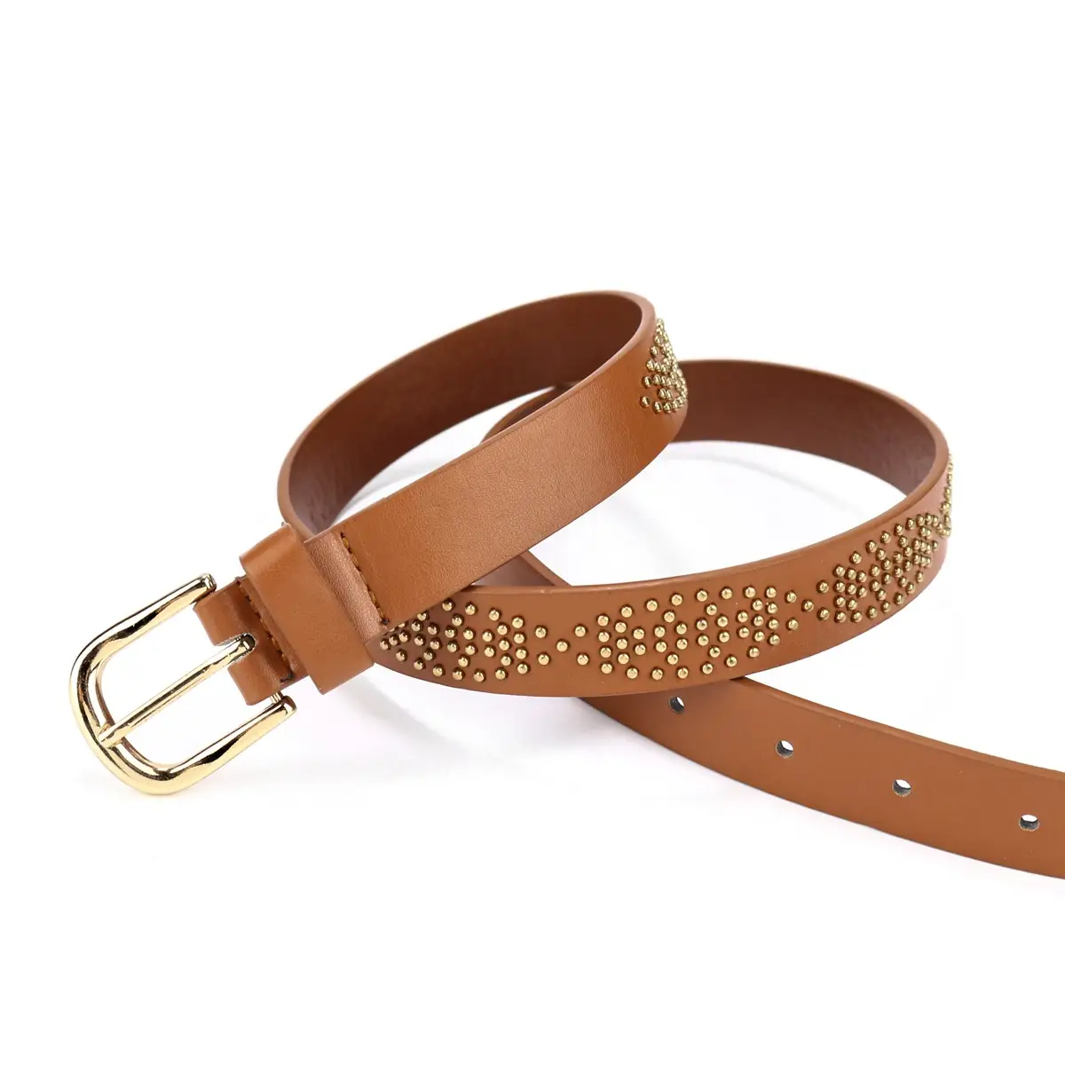 Black Gold Buckle Women's Belt for Casual Wear — feature 24