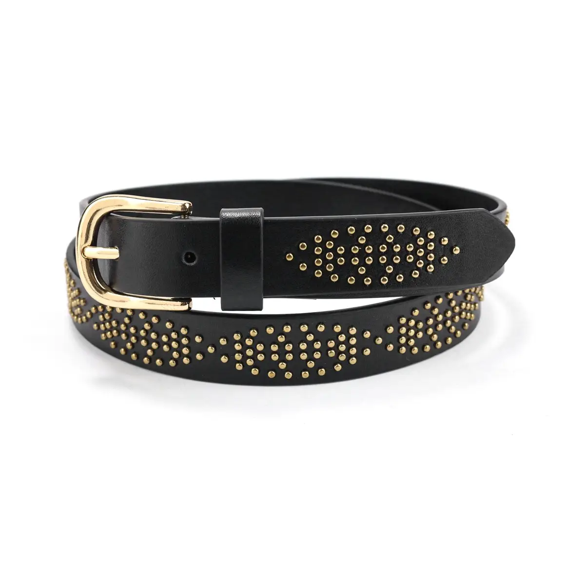 Black Gold Buckle Women's Belt for Casual Wear — feature 26