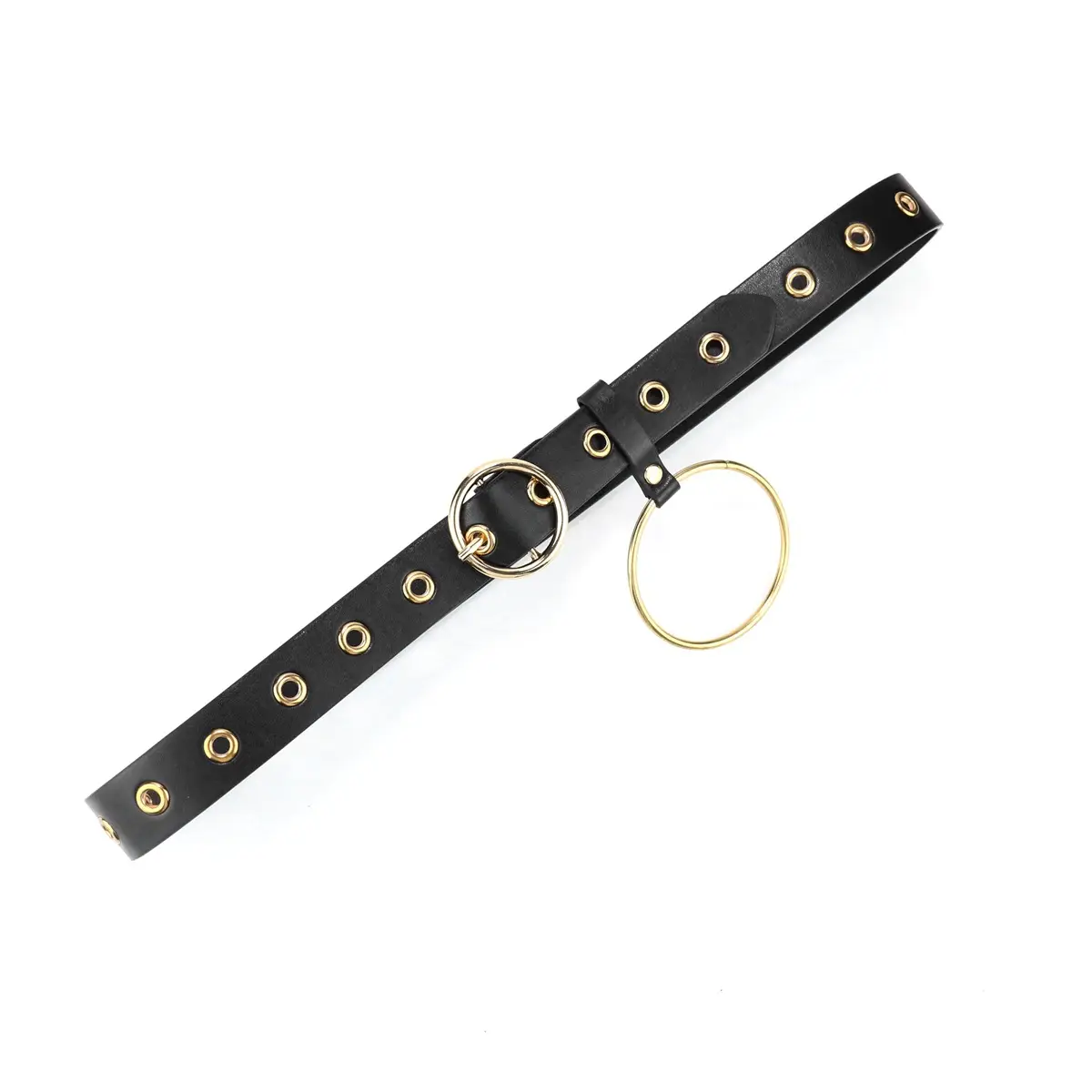Black Gold Buckle Women's Belt for Casual Wear — feature 3