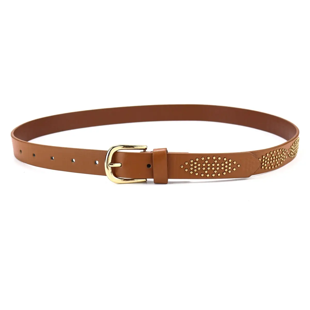 Black Gold Buckle Women's Belt for Casual Wear - Image 11