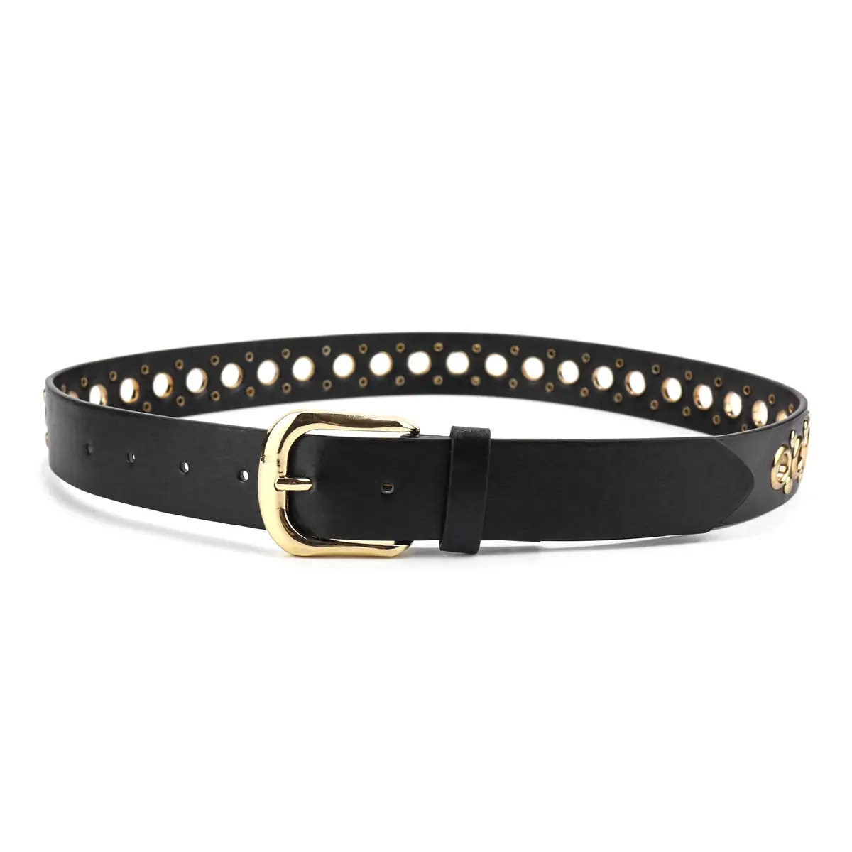 Black Gold Buckle Women's Belt for Casual Wear - Image 6