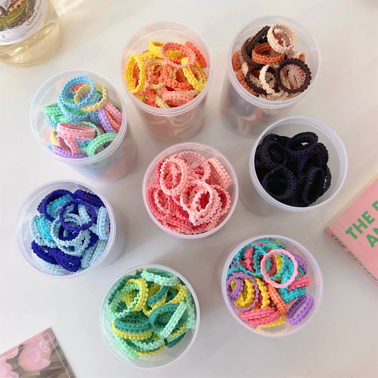 Colorful Rubber Tendon Hair Ties for Girls