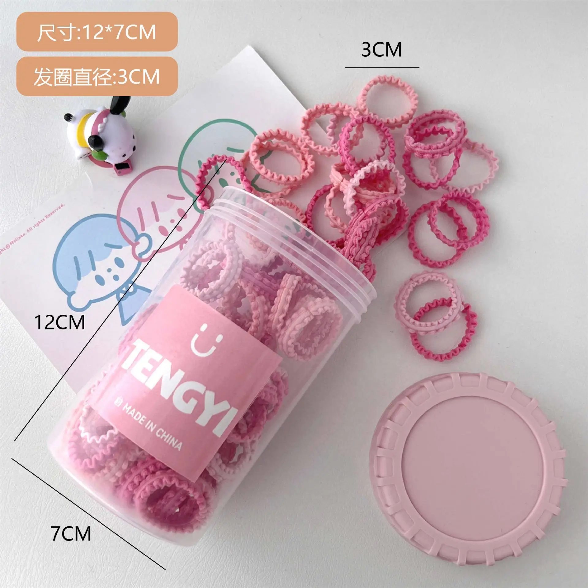 Colorful Rubber Tendon Hair Ties for Girls