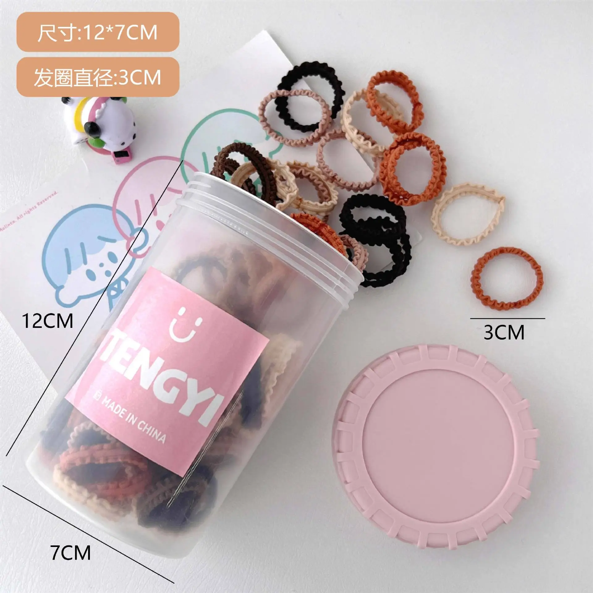 Colorful Rubber Tendon Hair Ties for Girls