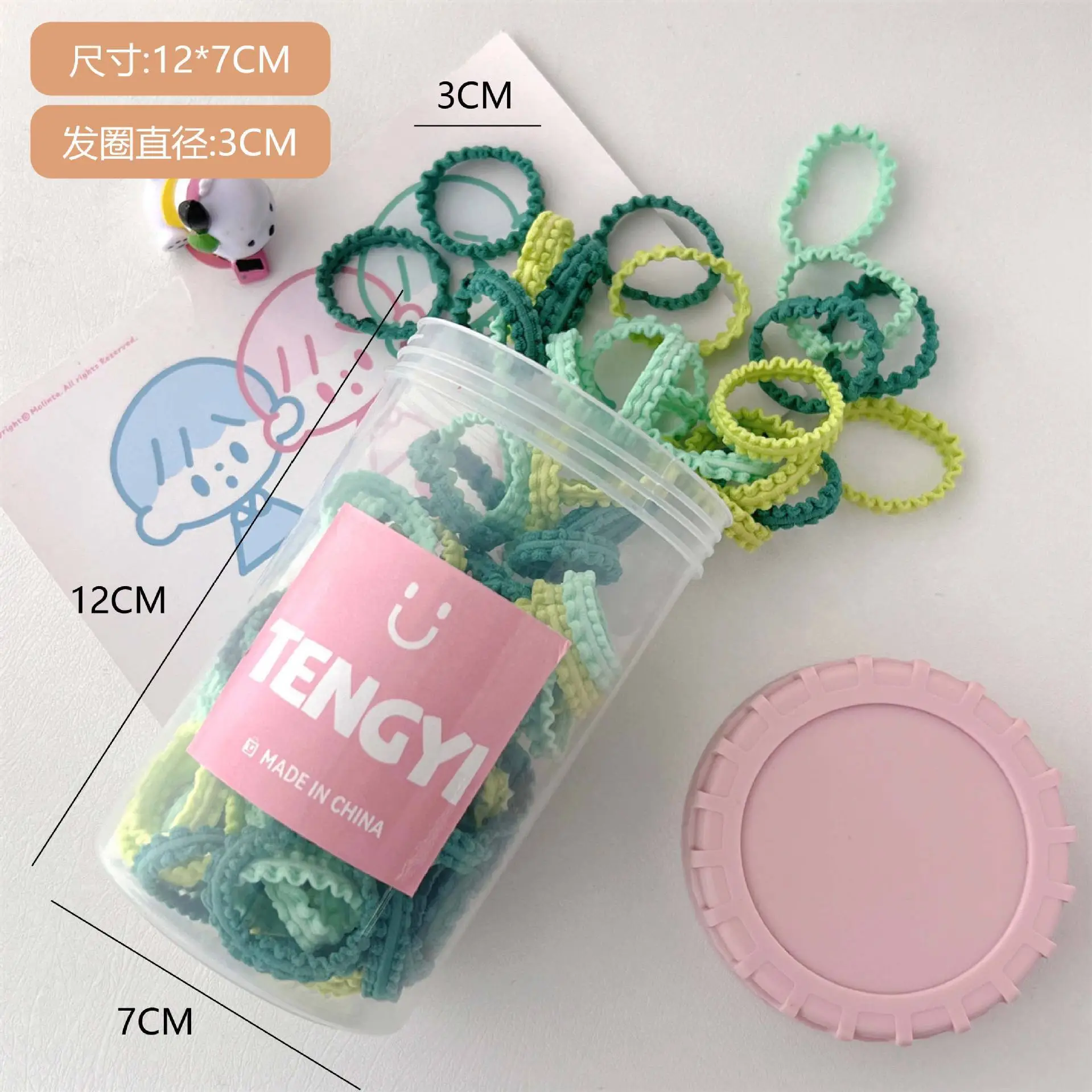 Colorful Rubber Tendon Hair Ties for Girls