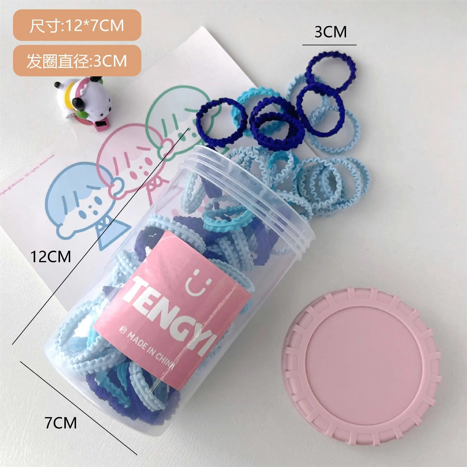 Colorful Rubber Tendon Hair Ties for Girls