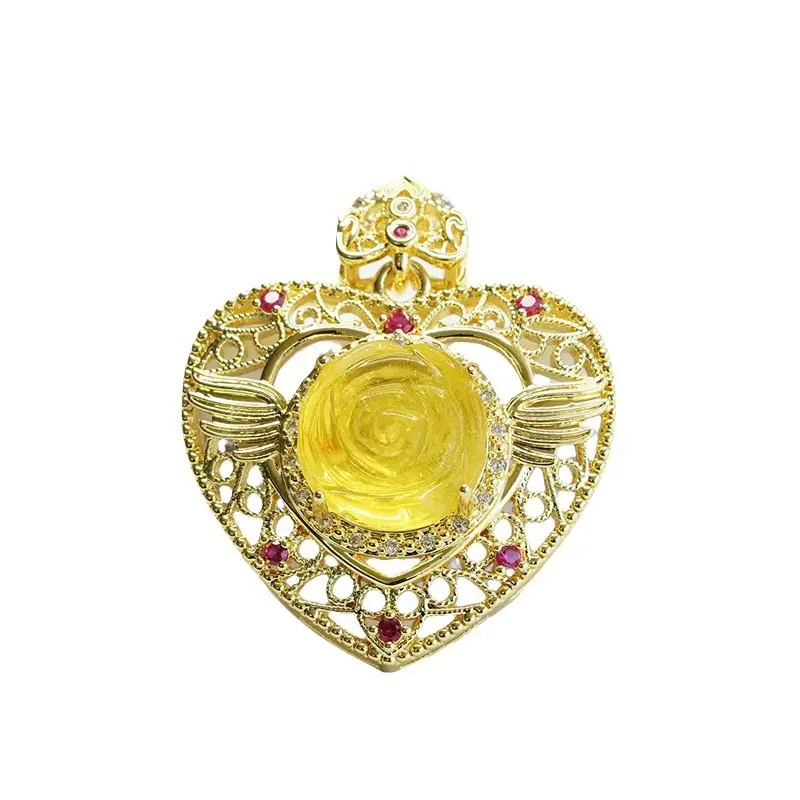 Guan Yu Gold Pendant Necklace for Women Heart Design - Image 6