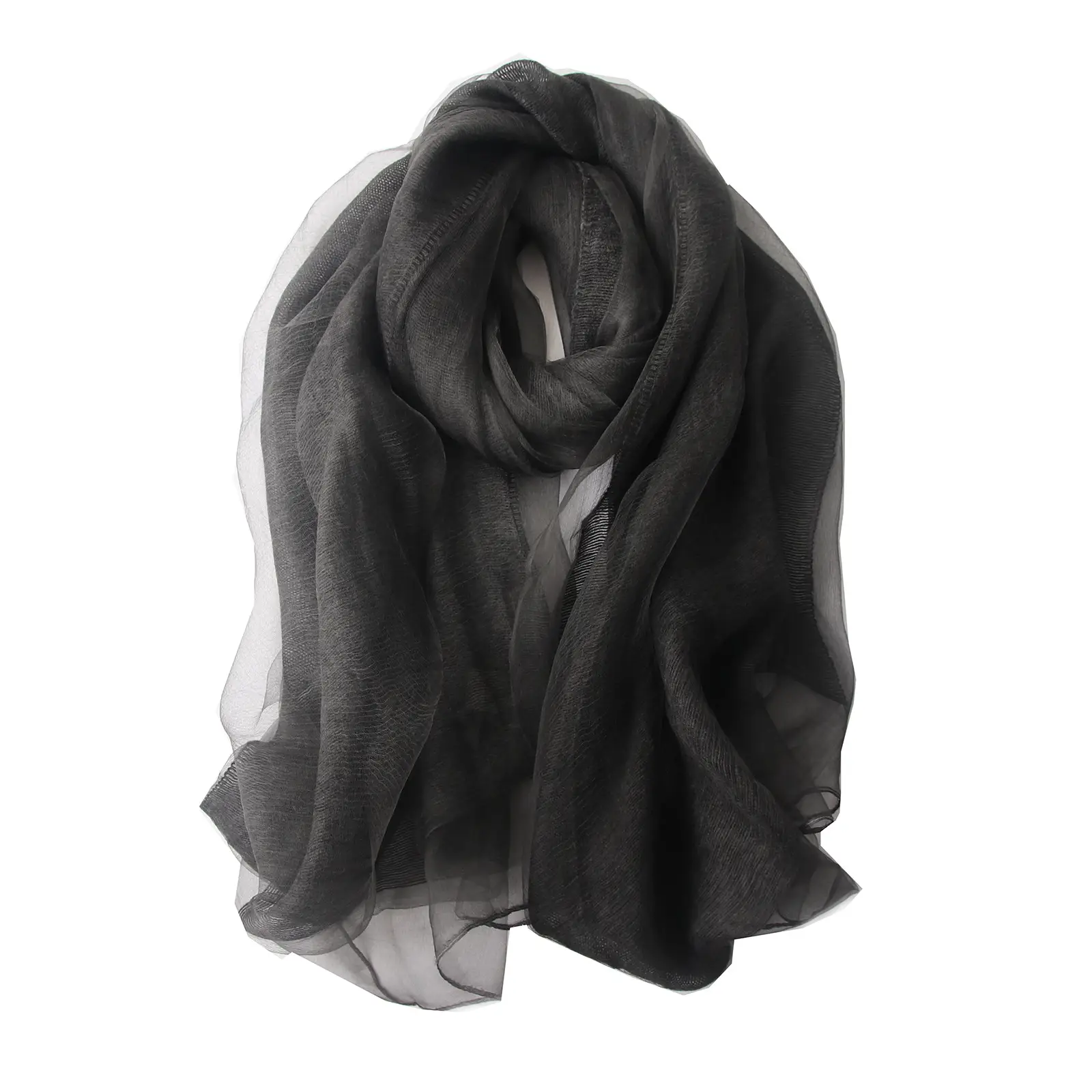 Mulberry Silk Double Layer Scarf for Women - Image 18